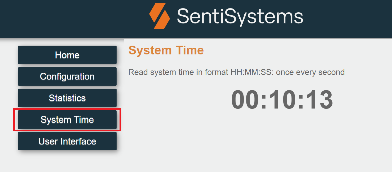 SentiBoard 2.0 System Time